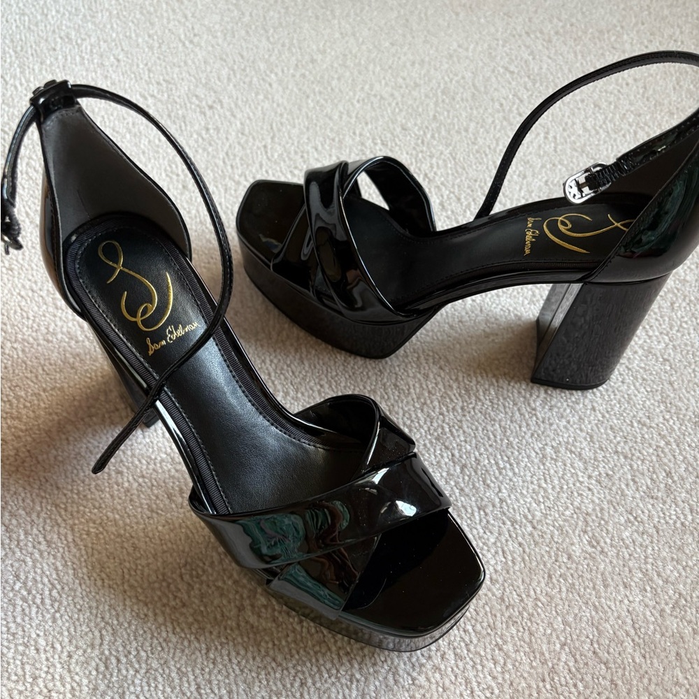 Sam Edelman Black Patent Leather Heels